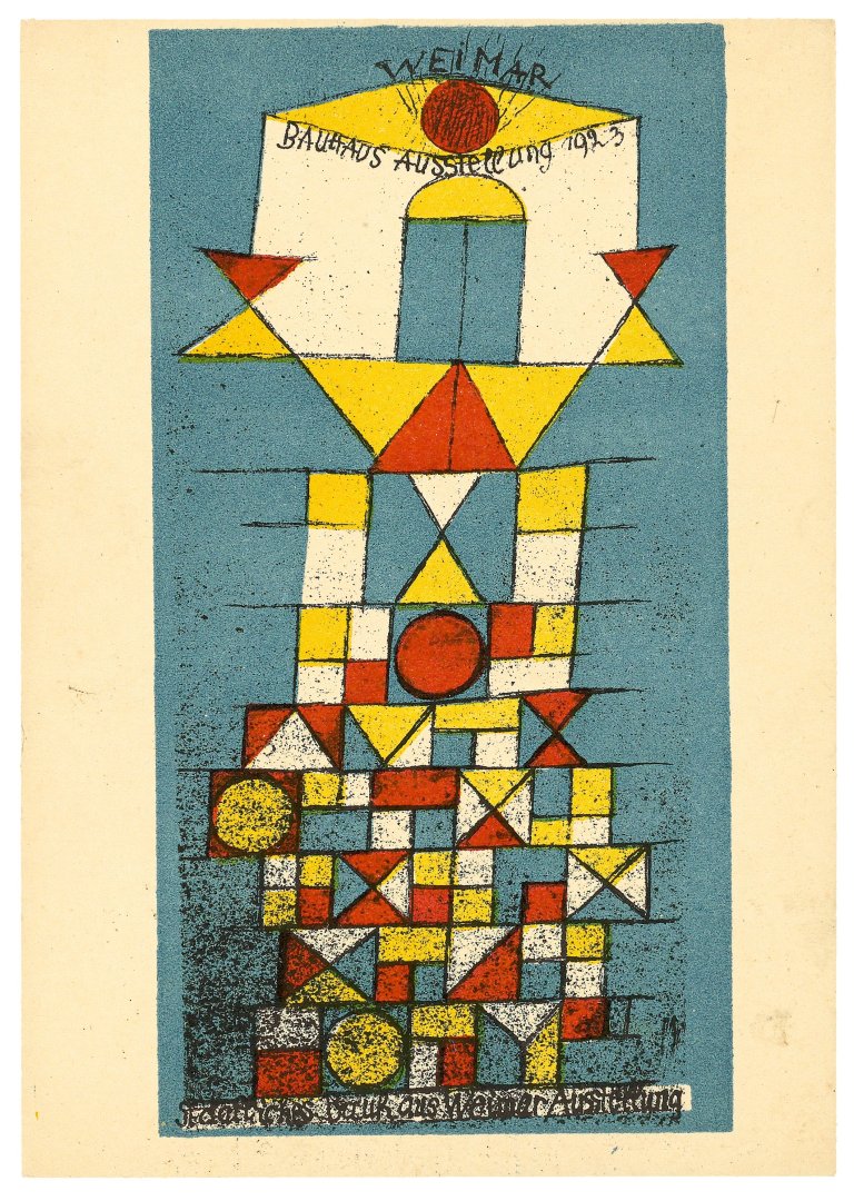 This picture shows the following artwork: Paul Klee. „Die erhabene Seite“ – „Weimar Bauhaus Ausstellung 1923“. 1923.