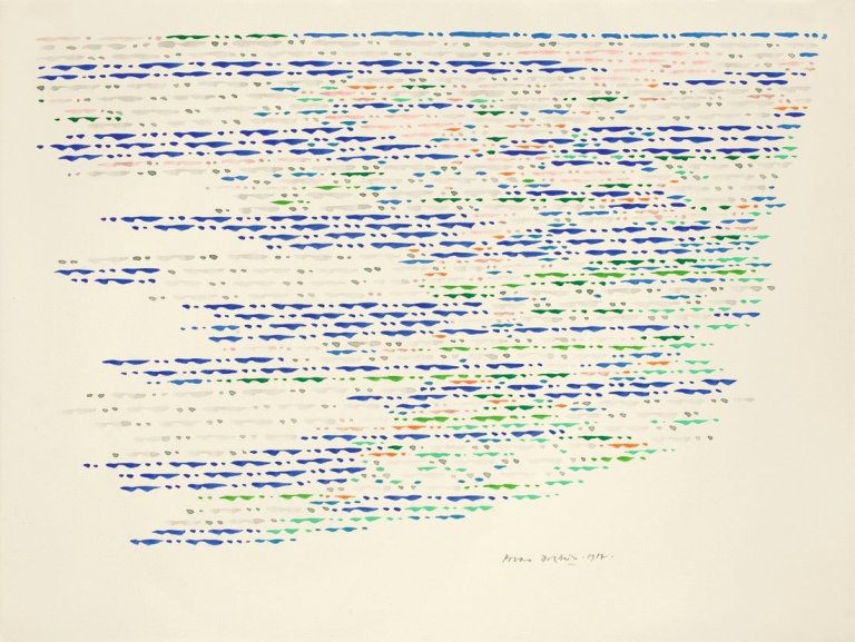Auf diesem Bild ist das folgende Kunstwerk zu sehen: Piero Dorazio. Ohne Titel. 1977.