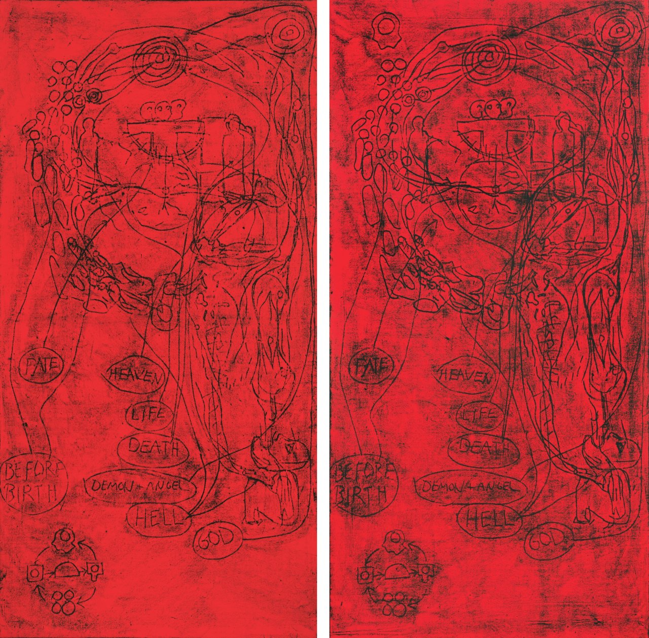Auf diesem Bild ist das folgende Kunstwerk zu sehen: Matt Mullican. Ohne Titel. 1996.