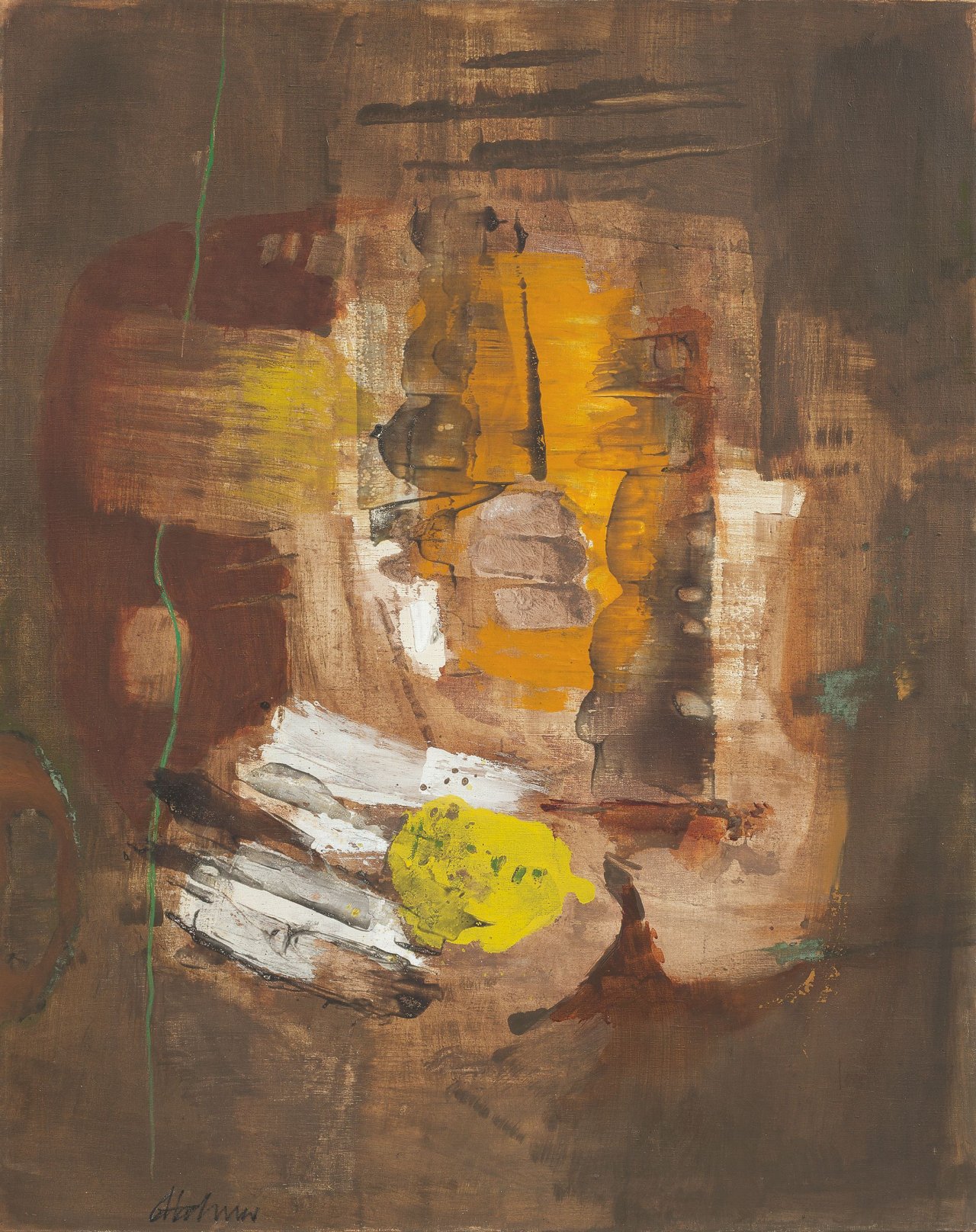 This picture shows the following artwork: Gerhard Hoehme. ”Topas-Leuchten”. 1956.