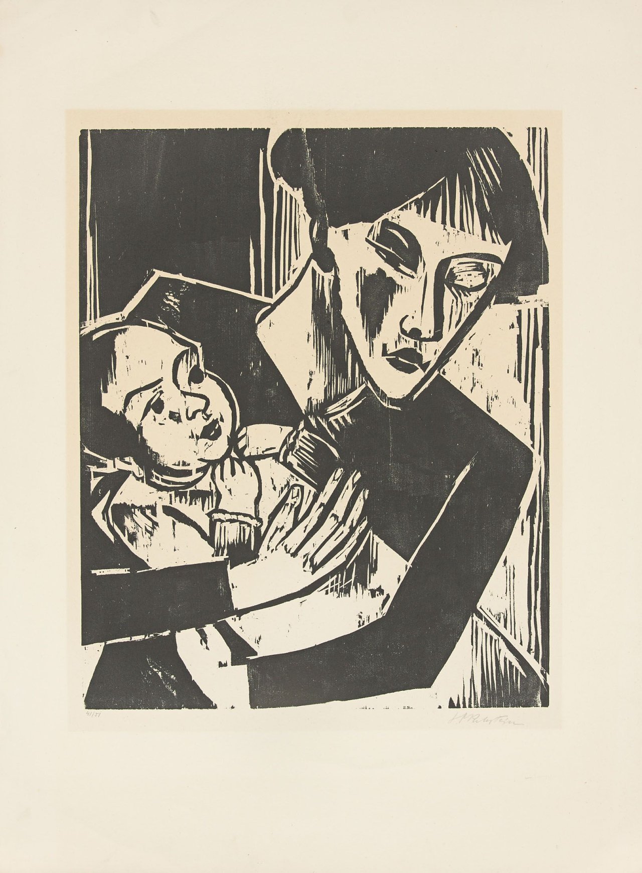 Auf diesem Bild ist das folgende Kunstwerk zu sehen: Max Pechstein. „Einäugige Mutter“. 1921.