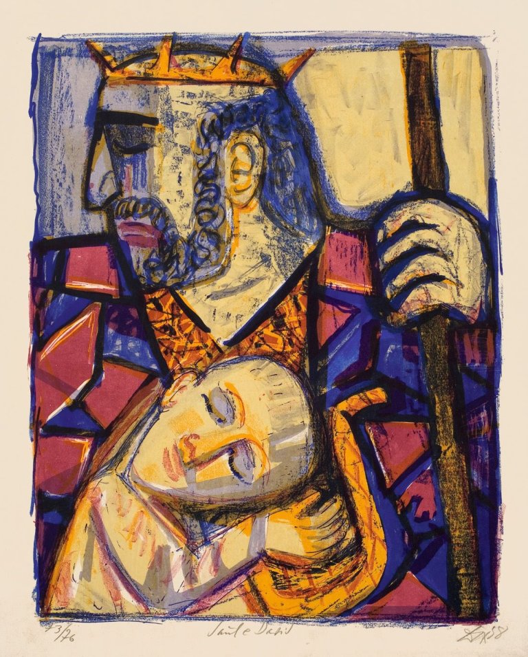 Auf diesem Bild ist das folgende Kunstwerk zu sehen: Otto Dix. „Saul und David“. 1958.