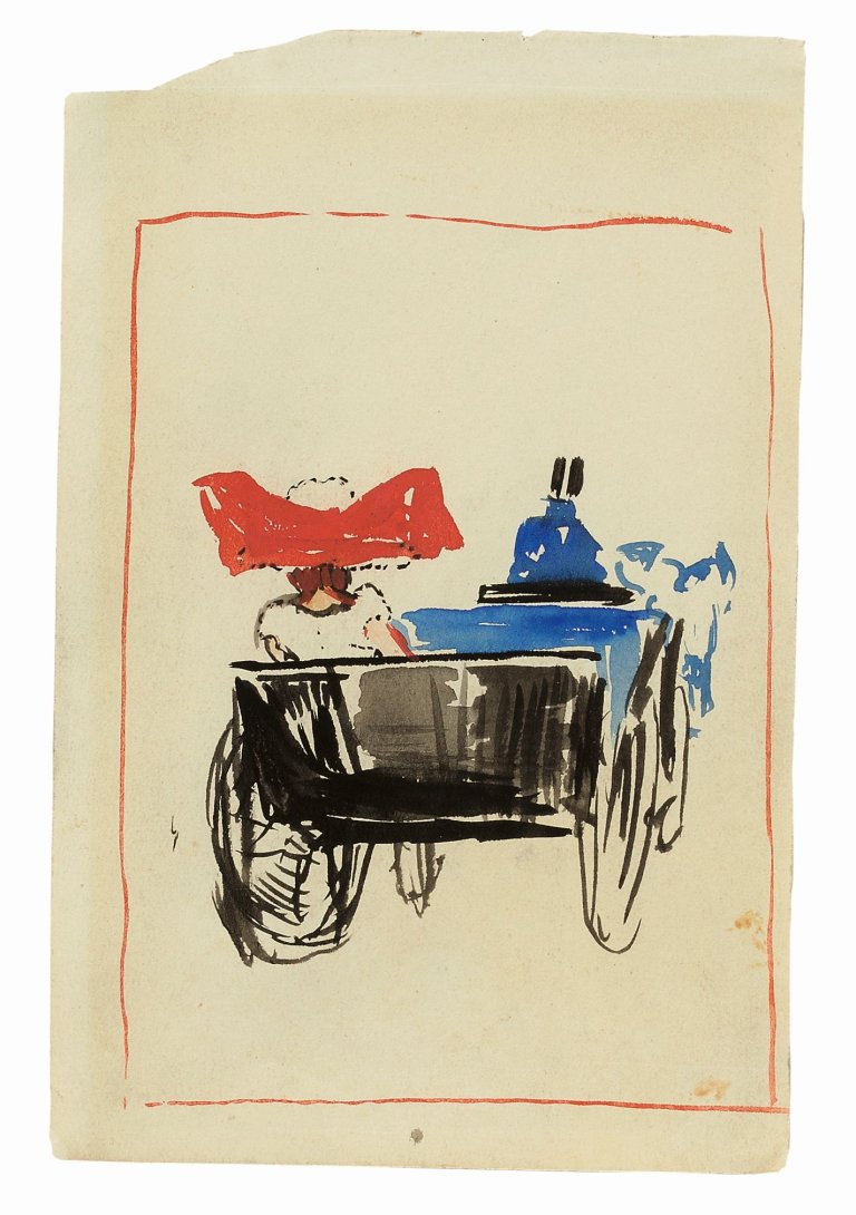 Auf diesem Bild ist das folgende Kunstwerk zu sehen: Max Ernst. „Kutsche“. Um 1913.