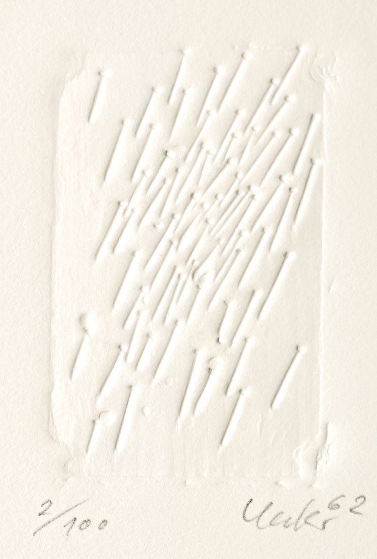 Auf diesem Bild ist das folgende Kunstwerk zu sehen: Günther Uecker. Ohne Titel. 1962.