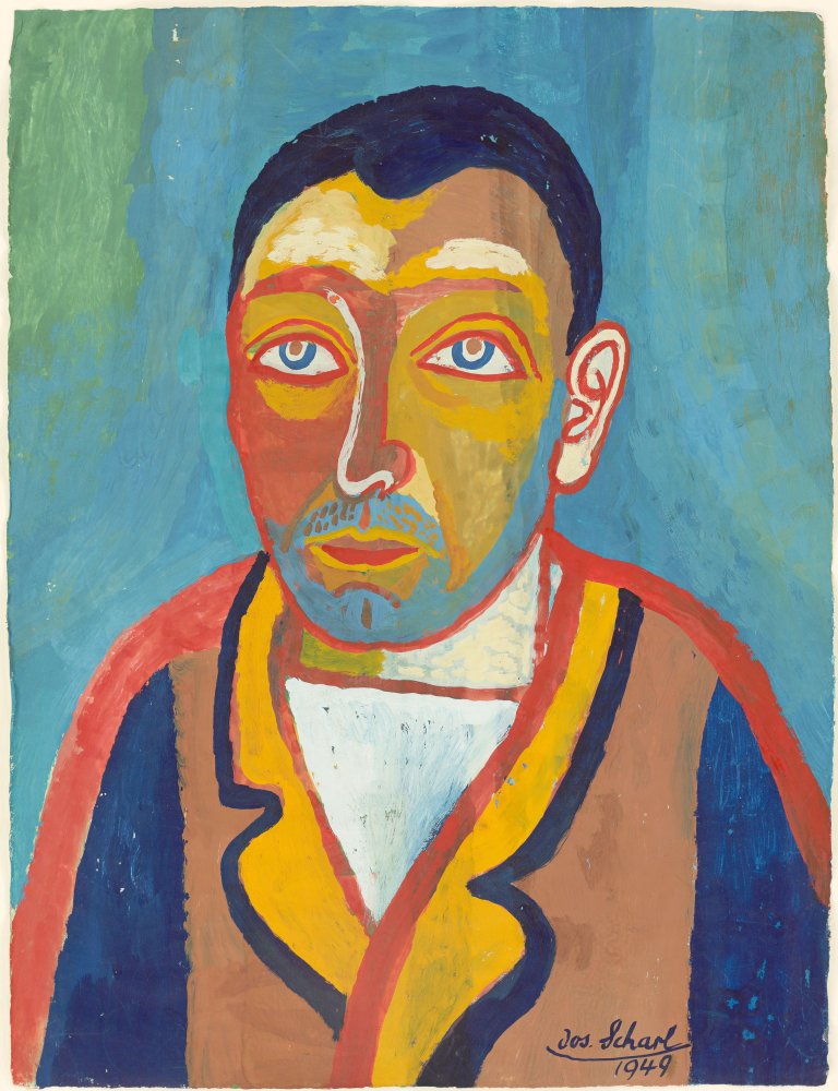Auf diesem Bild ist das folgende Kunstwerk zu sehen: Josef Scharl. Männerporträt. 1949.