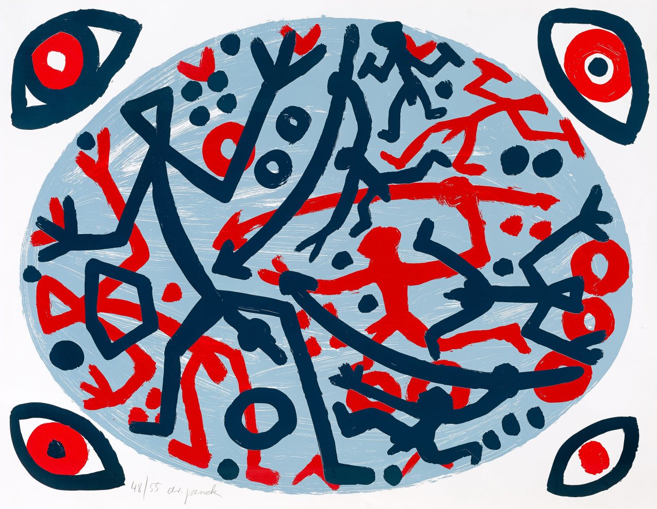 This picture shows the following artwork: A.R. Penck. Untitled.