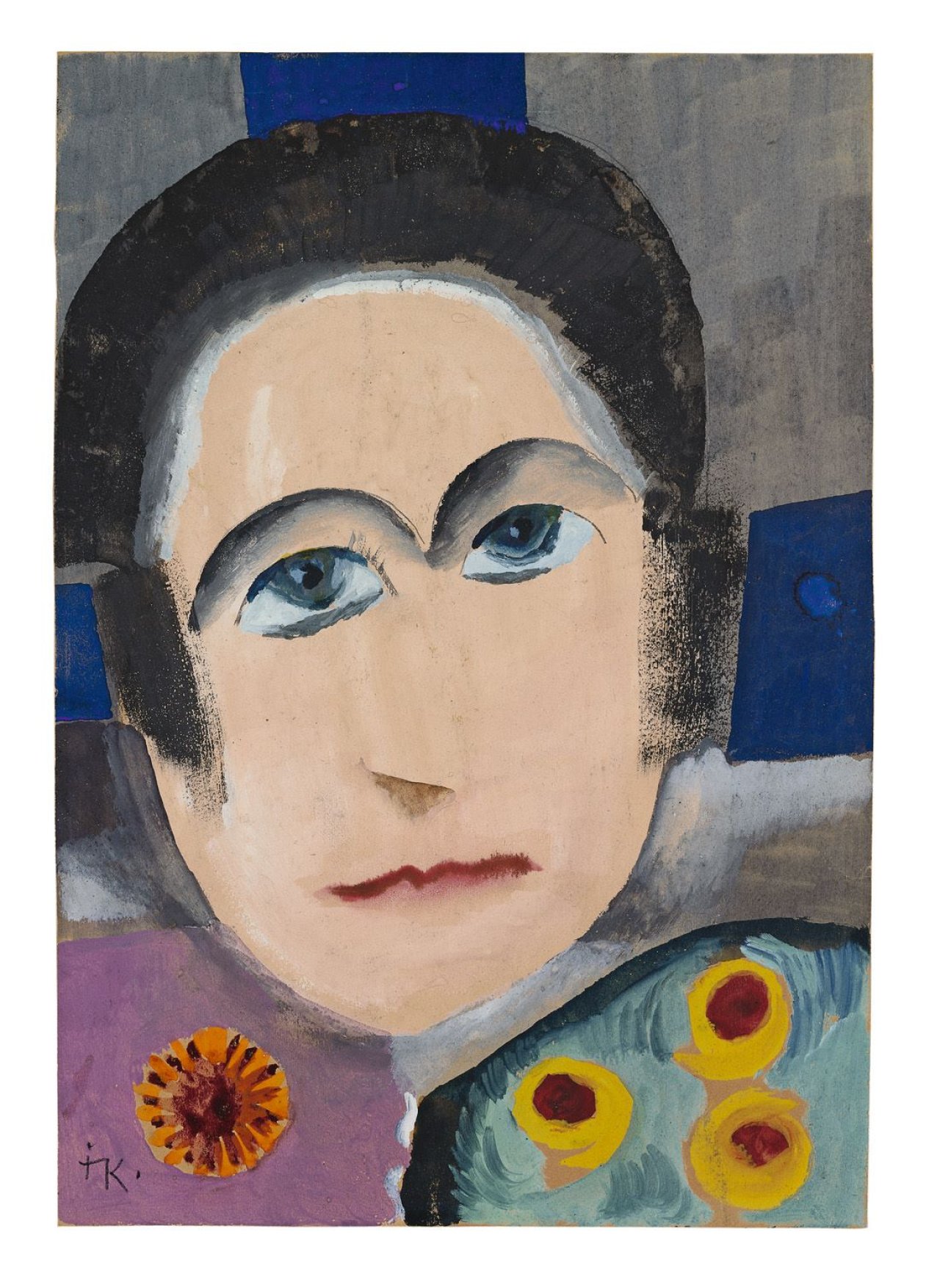 Auf diesem Bild ist das folgende Kunstwerk zu sehen: Ida Kerkovius. „Portrait einer Bauhausschülerin“ (Selbstbildnis). Um 1923.