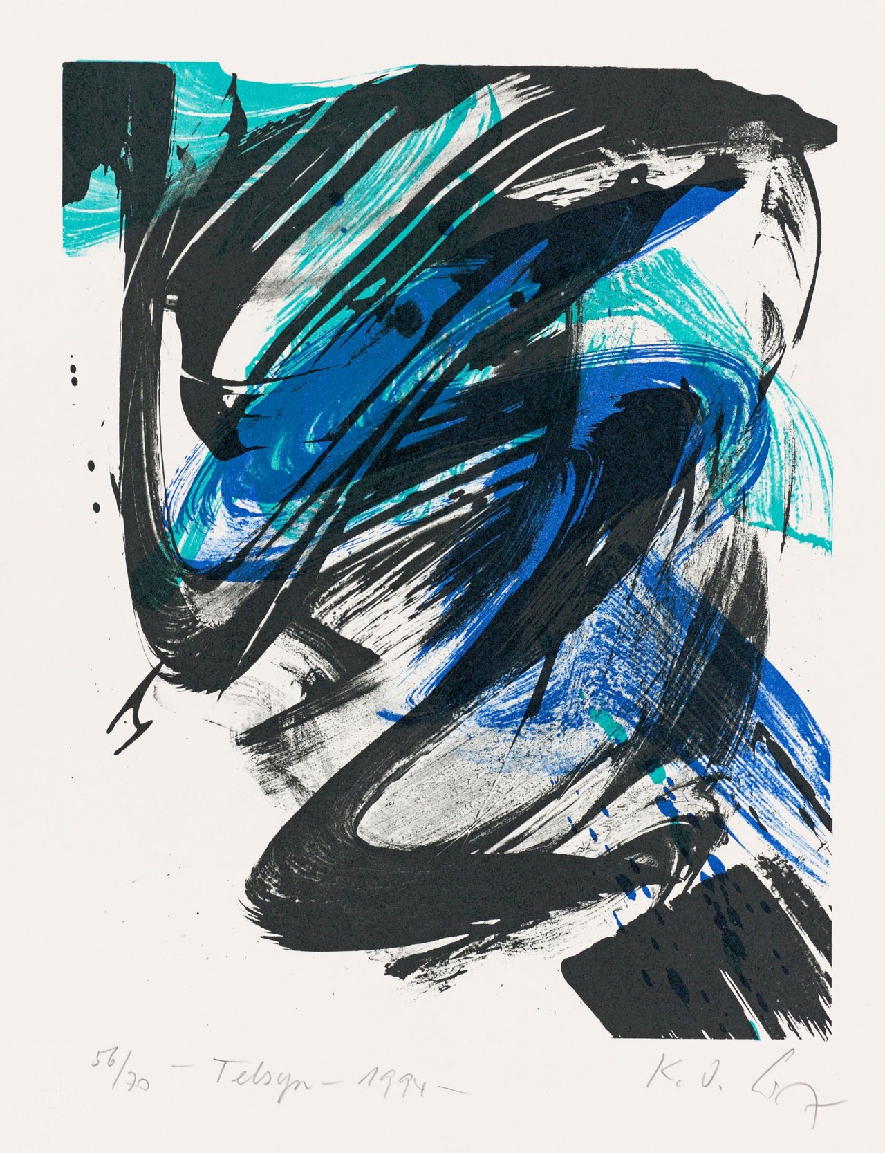Auf diesem Bild ist das folgende Kunstwerk zu sehen: Karl Otto Götz. „Telsyn“. 1994.
