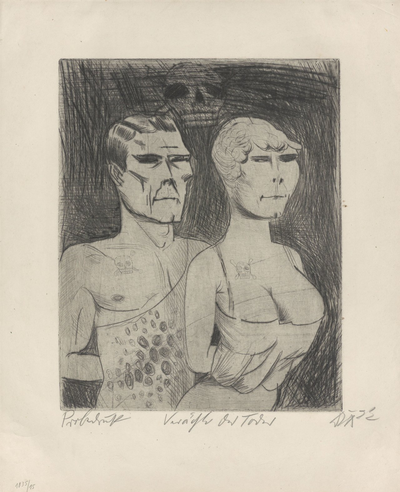 Auf diesem Bild ist das folgende Kunstwerk zu sehen: Otto Dix. „Verächter des Todes“. 1922.