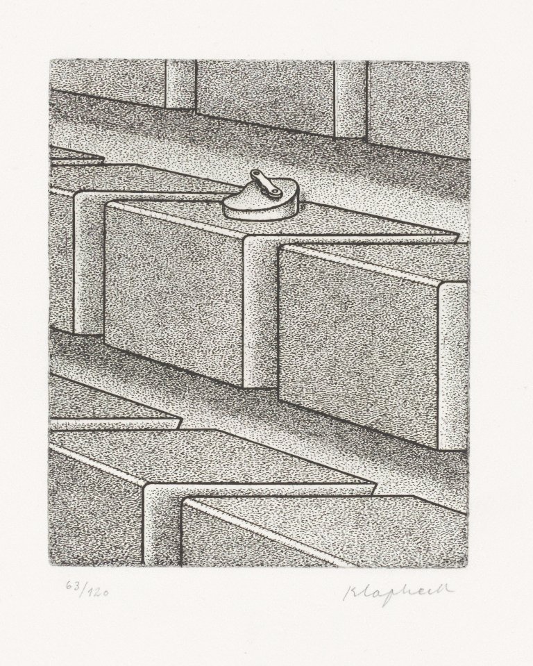 This picture shows the following artwork: Konrad Klapheck. ”Patience”. 1979.