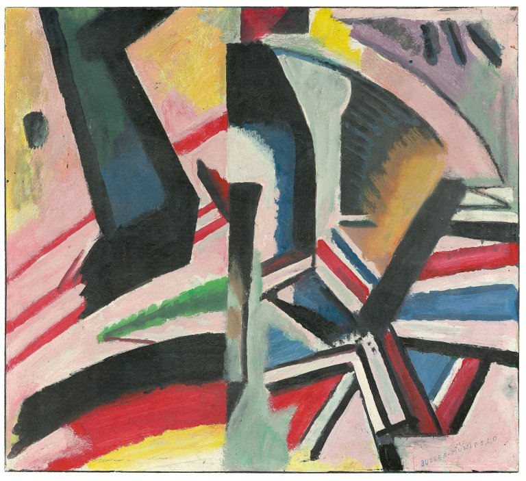 Auf diesem Bild ist das folgende Kunstwerk zu sehen: Fritz Burger-Mühlfeld. Ohne Titel. 1950er Jahre.