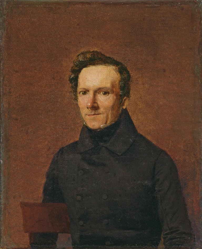 Auf diesem Bild ist das folgende Kunstwerk zu sehen: Eduard Gaertner. Portrait Balduin Wilhelm Beck. 1826.