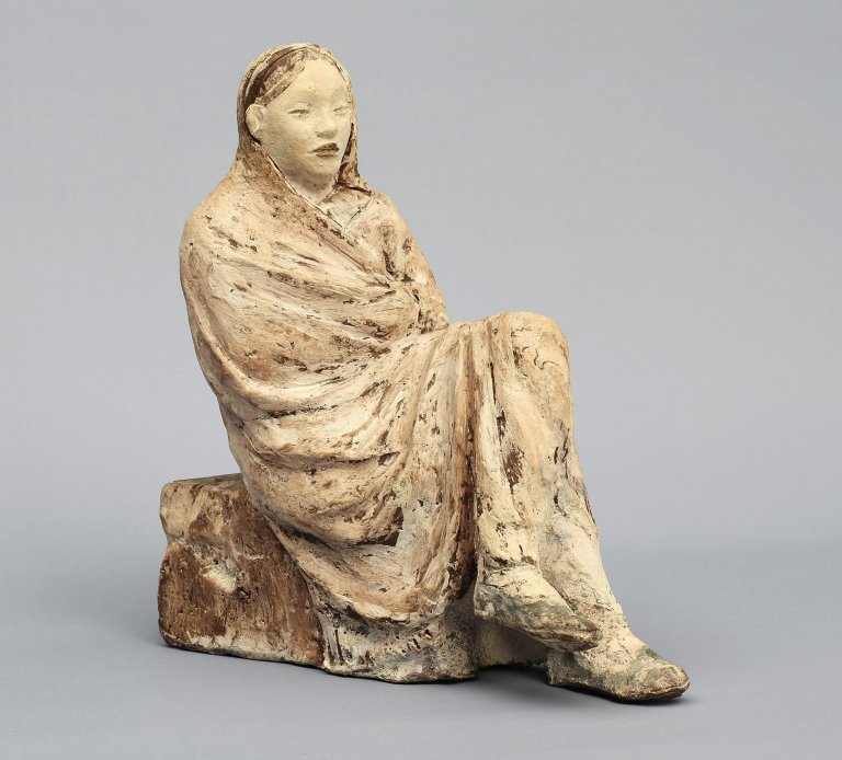 Auf diesem Bild ist das folgende Kunstwerk zu sehen: Robert Metzkes. Sitzende. 1999.