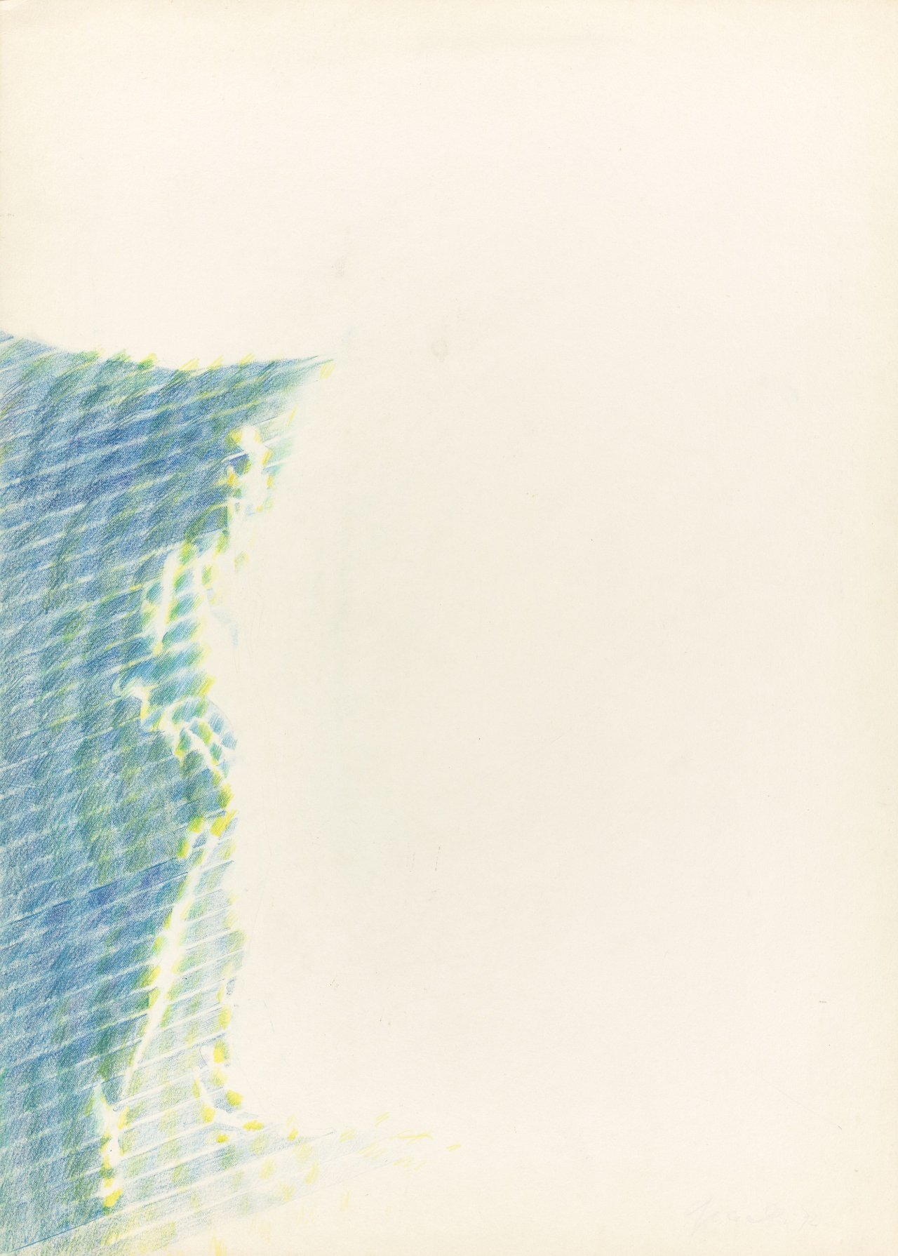 Auf diesem Bild ist das folgende Kunstwerk zu sehen: Johannes Geccelli. Ohne Titel (Schreitende Figur). 1972.