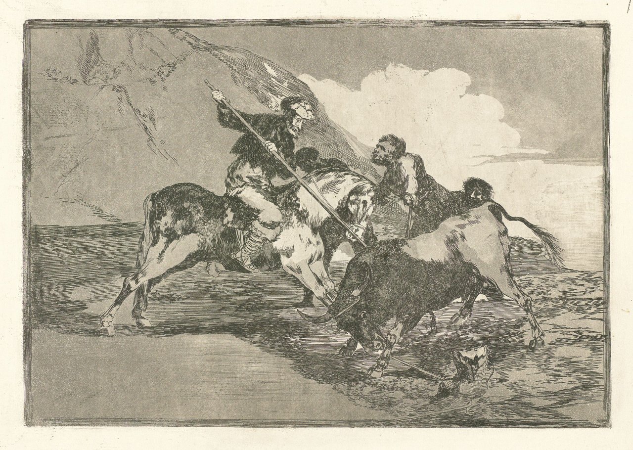 Auf diesem Bild ist das folgende Kunstwerk zu sehen: Francisco de Goya y Lucientes. „La Tauromaquia“ – Zweite Edition. 1855.