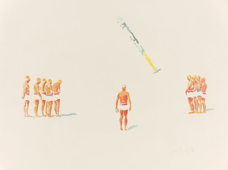 Auf diesem Bild ist das folgende Kunstwerk zu sehen: Norbert Bisky. „Entschuldigung“. 2004.