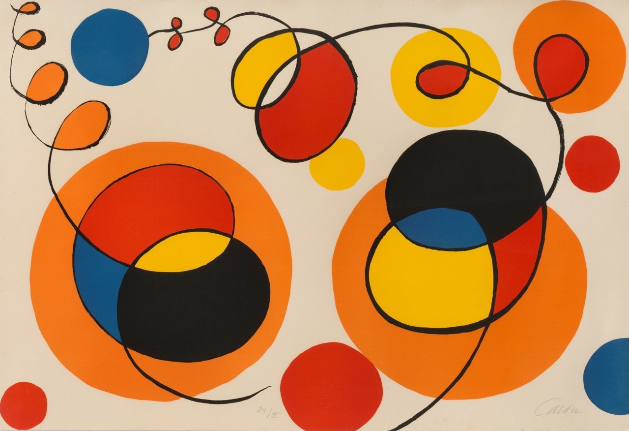 Auf diesem Bild ist das folgende Kunstwerk zu sehen: Alexander Calder. Ohne Titel. Um 1970.