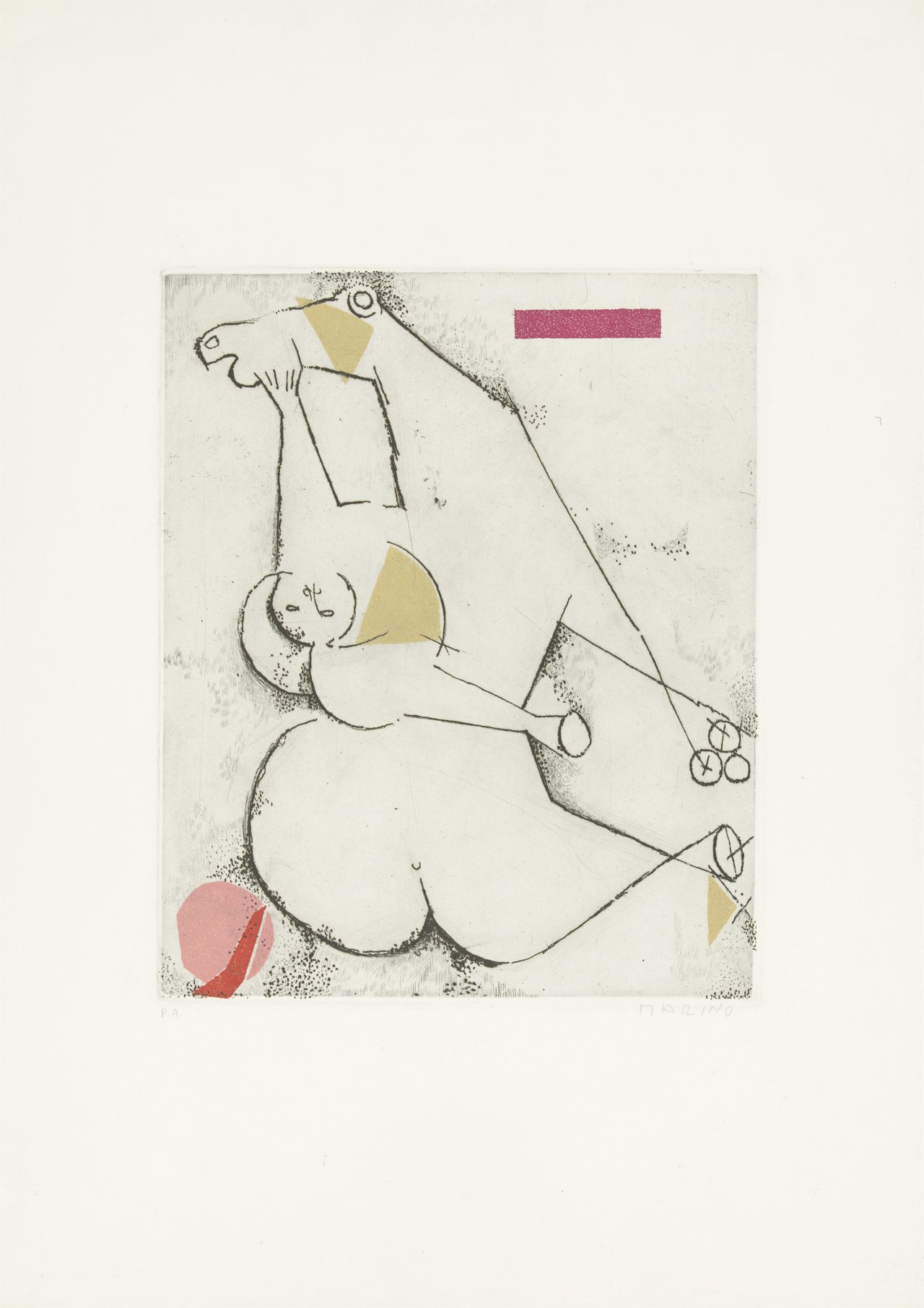 Auf diesem Bild ist das folgende Kunstwerk zu sehen: Marino Marini. „Gioco perfetto“. 1972.