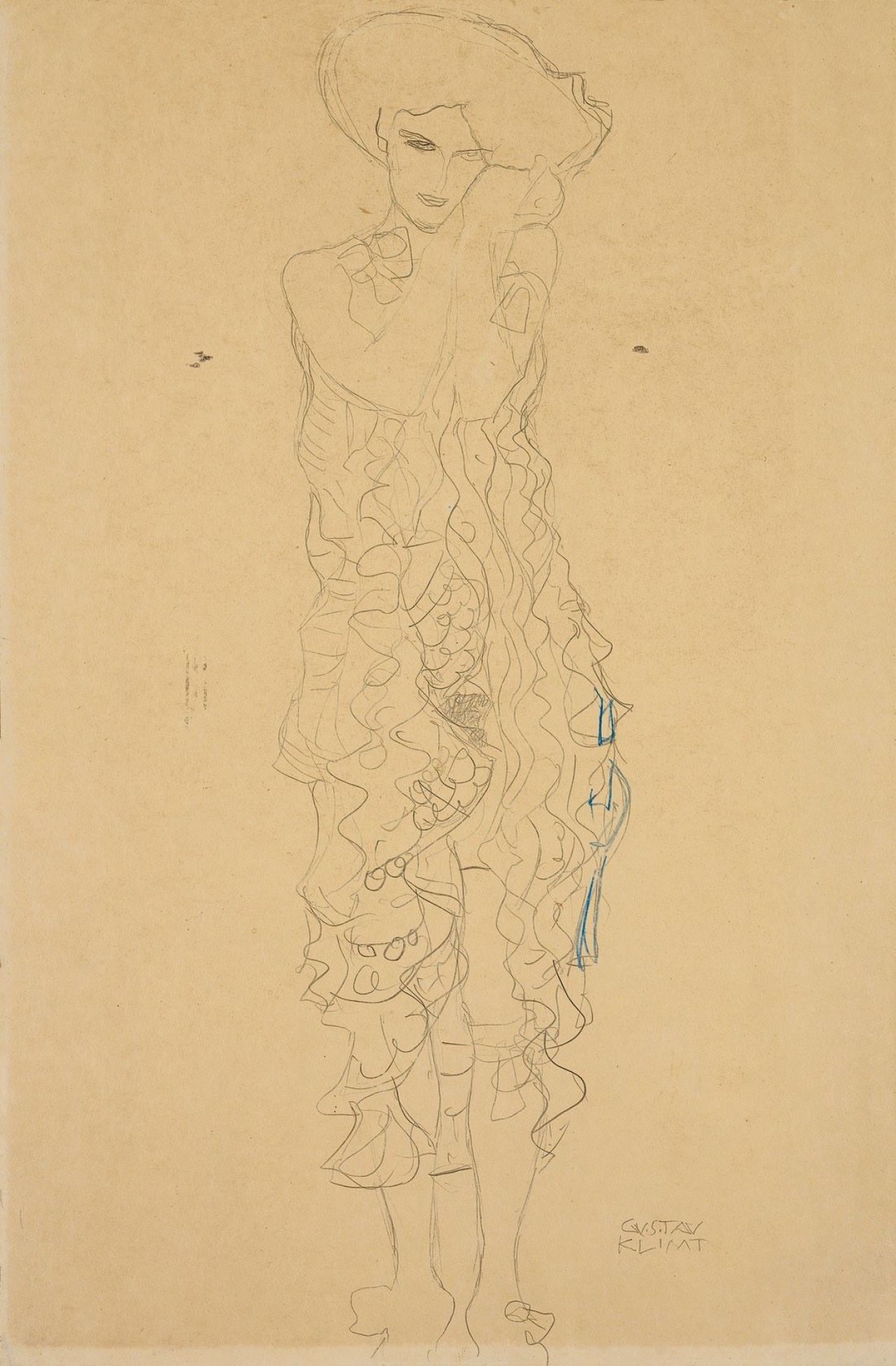This picture shows the following artwork: Gustav Klimt. „Stehende “. Circa 1916/17.