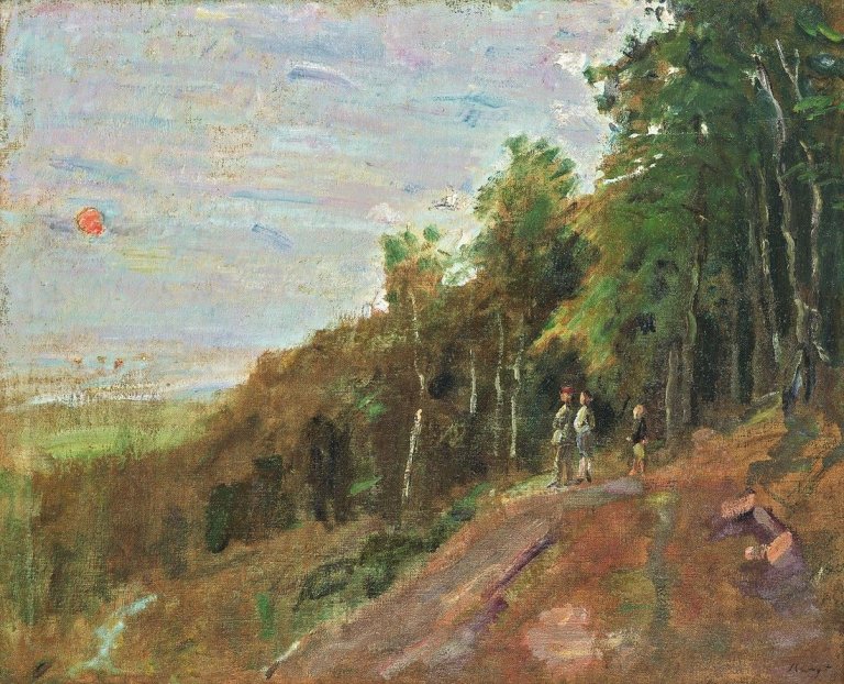 Auf diesem Bild ist das folgende Kunstwerk zu sehen: Max Slevogt. Sonnenuntergang. 1919.