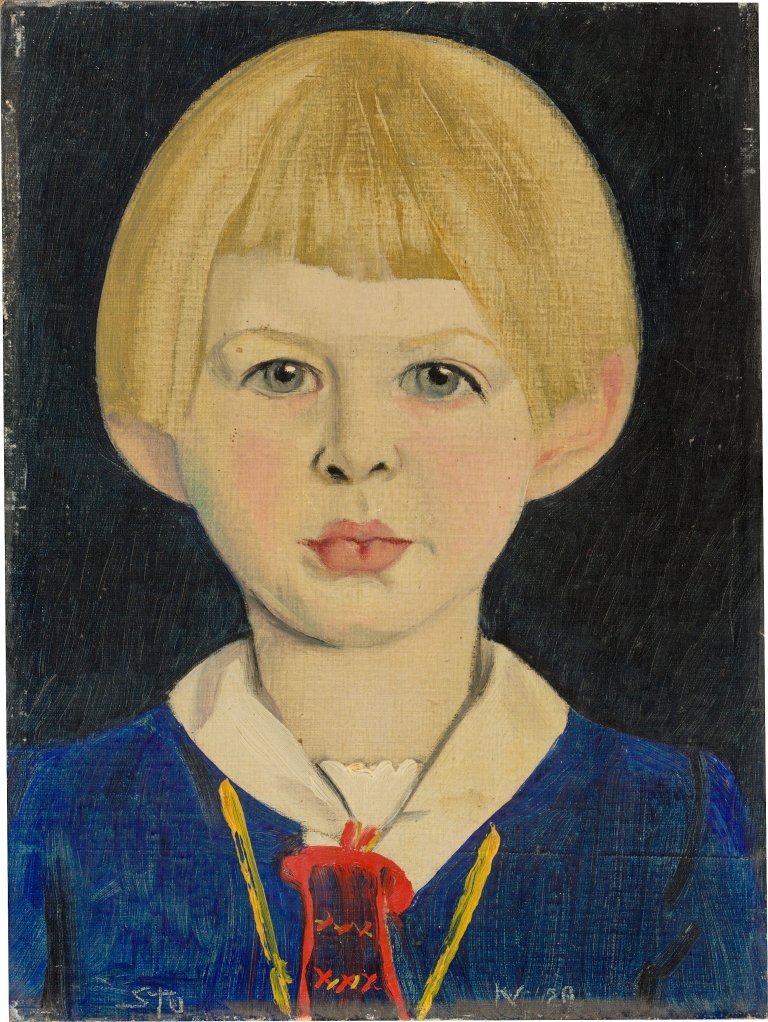 Auf diesem Bild ist das folgende Kunstwerk zu sehen: Fritz Stuckenberg. Porträt Hjórdis. 1929.