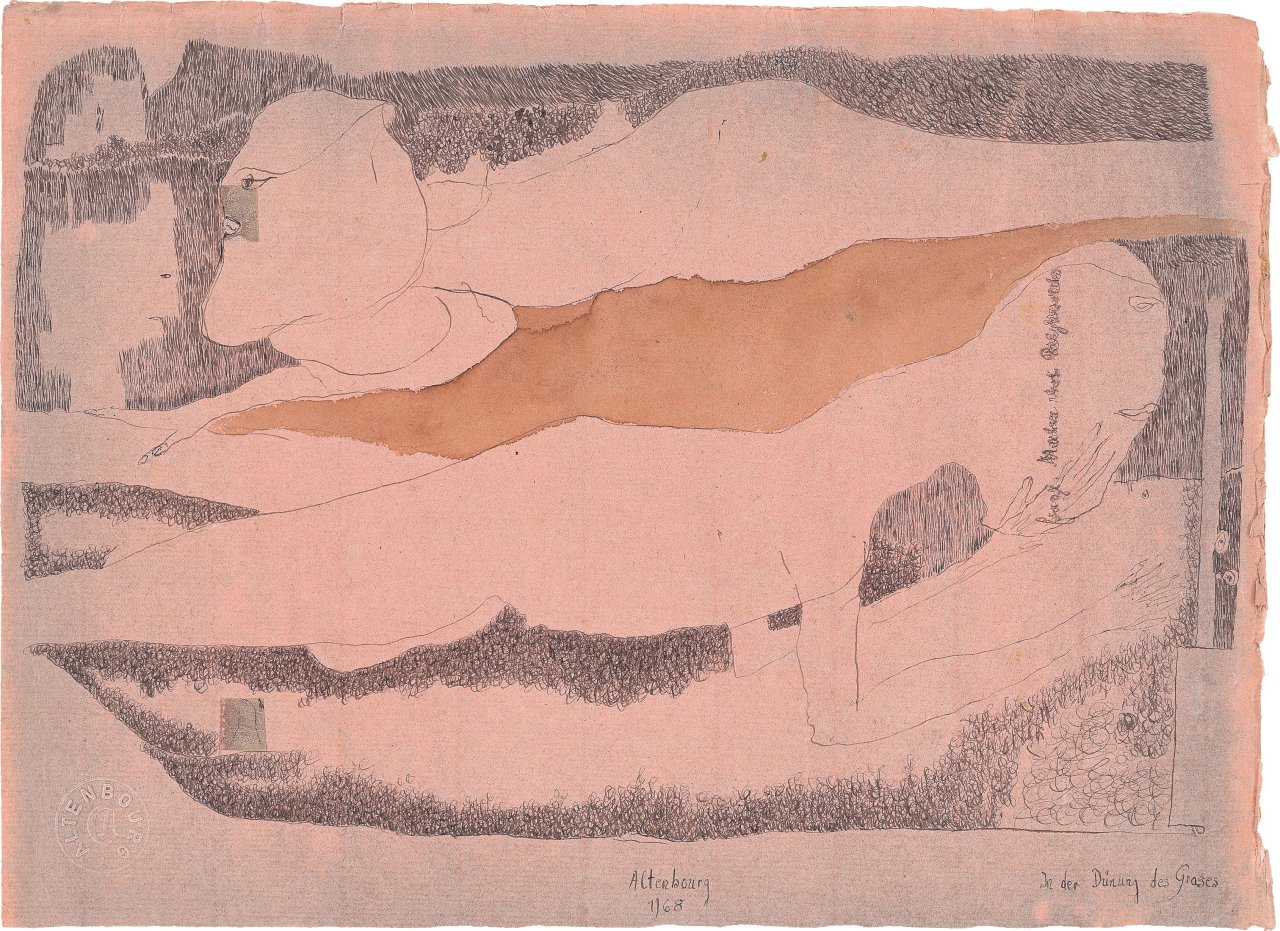 This picture shows the following artwork: Gerhard Altenbourg. ”In der Dünung des Grases”. 1968.