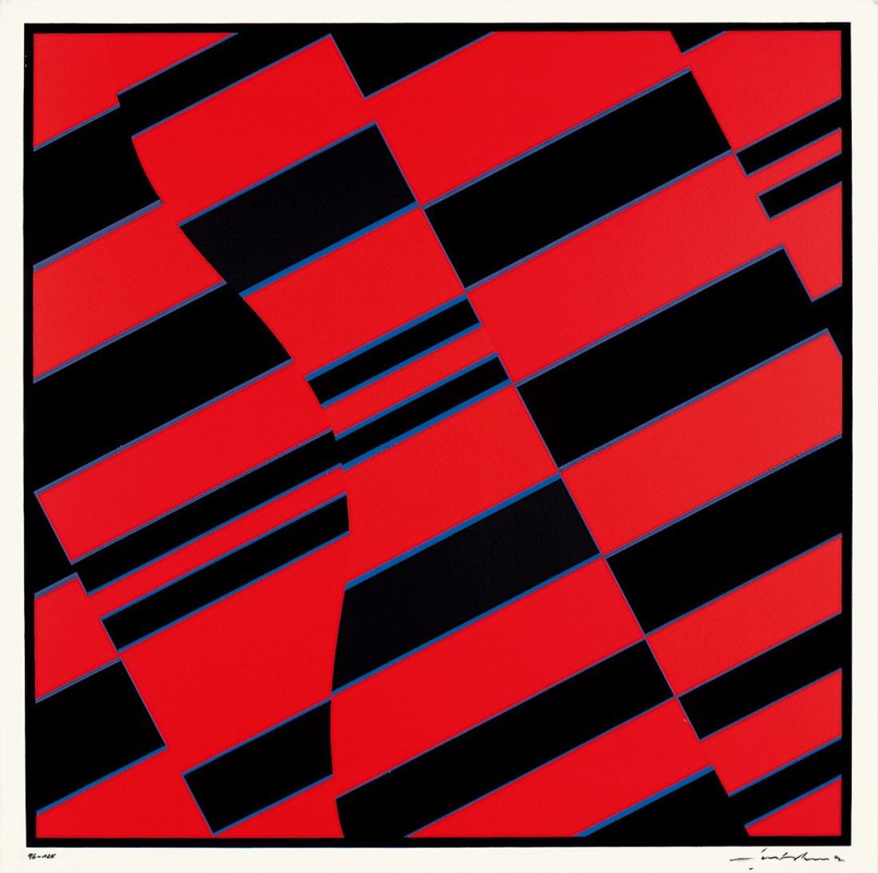 Auf diesem Bild ist das folgende Kunstwerk zu sehen: Günter Fruhtrunk. Aus: „Sechs Serigraphien“. 1967.