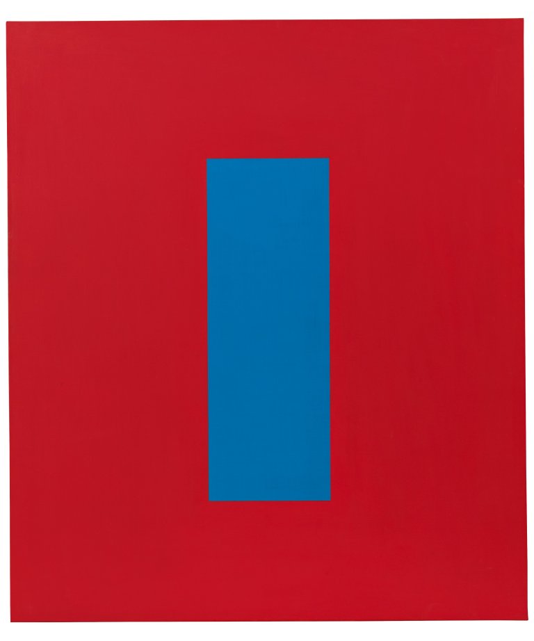 Auf diesem Bild ist das folgende Kunstwerk zu sehen: Ulrich Erben. „Rot und Blau“. 1988.