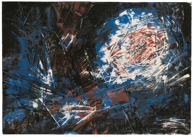 Auf diesem Bild ist das folgende Kunstwerk zu sehen: Fred Thieler. „XV.D.57“. 1957.