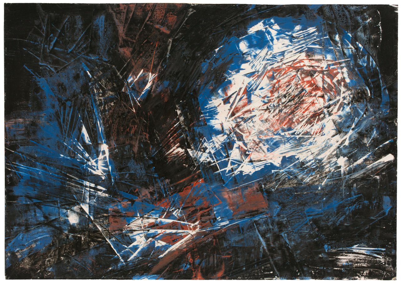 Auf diesem Bild ist das folgende Kunstwerk zu sehen: Fred Thieler. „XV.D.57“. 1957.