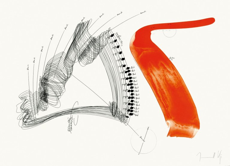 Auf diesem Bild ist das folgende Kunstwerk zu sehen: Jorinde Voigt. „Symphonic Parts/Rhytmus Berlin I - VI“. 2011.