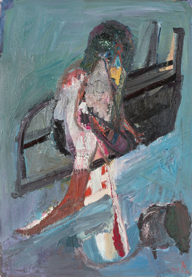 Auf diesem Bild ist das folgende Kunstwerk zu sehen: Walter Libuda. Das kleine Bügeleisen. 1990.