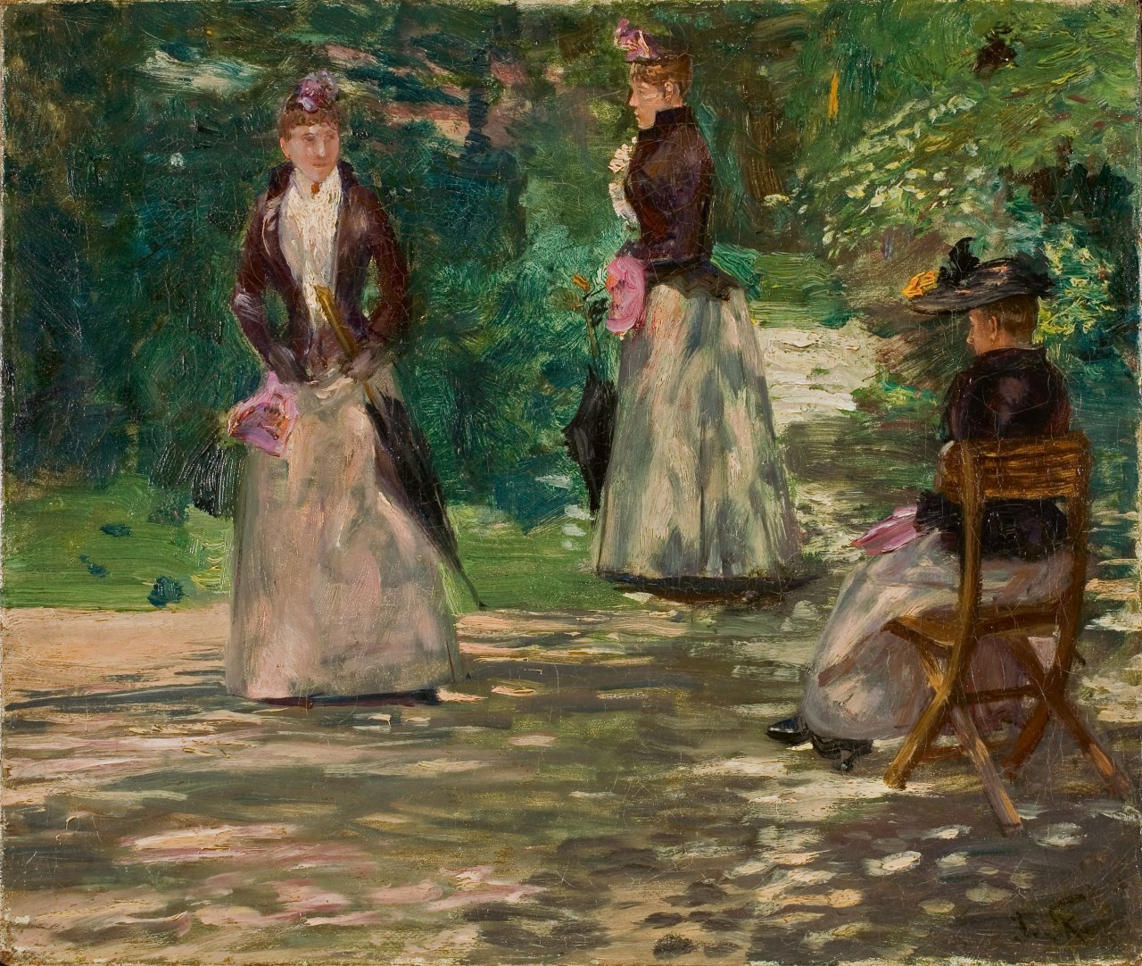 Auf diesem Bild ist das folgende Kunstwerk zu sehen: Franz Skarbina. Im Park.
