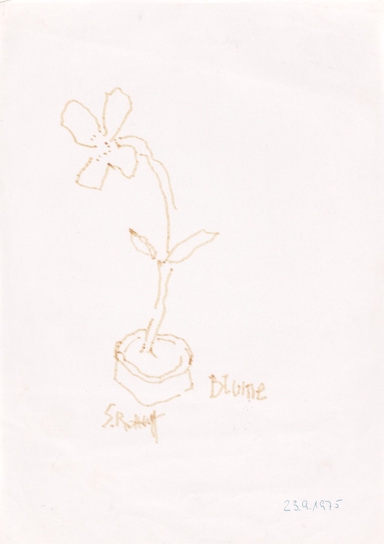 Auf diesem Bild ist das folgende Kunstwerk zu sehen: Karl Schmidt-Rottluff. „Blume“. 1975.