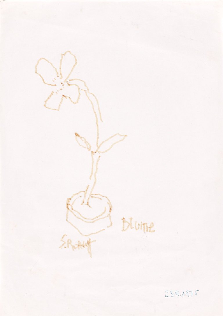 Auf diesem Bild ist das folgende Kunstwerk zu sehen: Karl Schmidt-Rottluff. „Blume“. 1975.