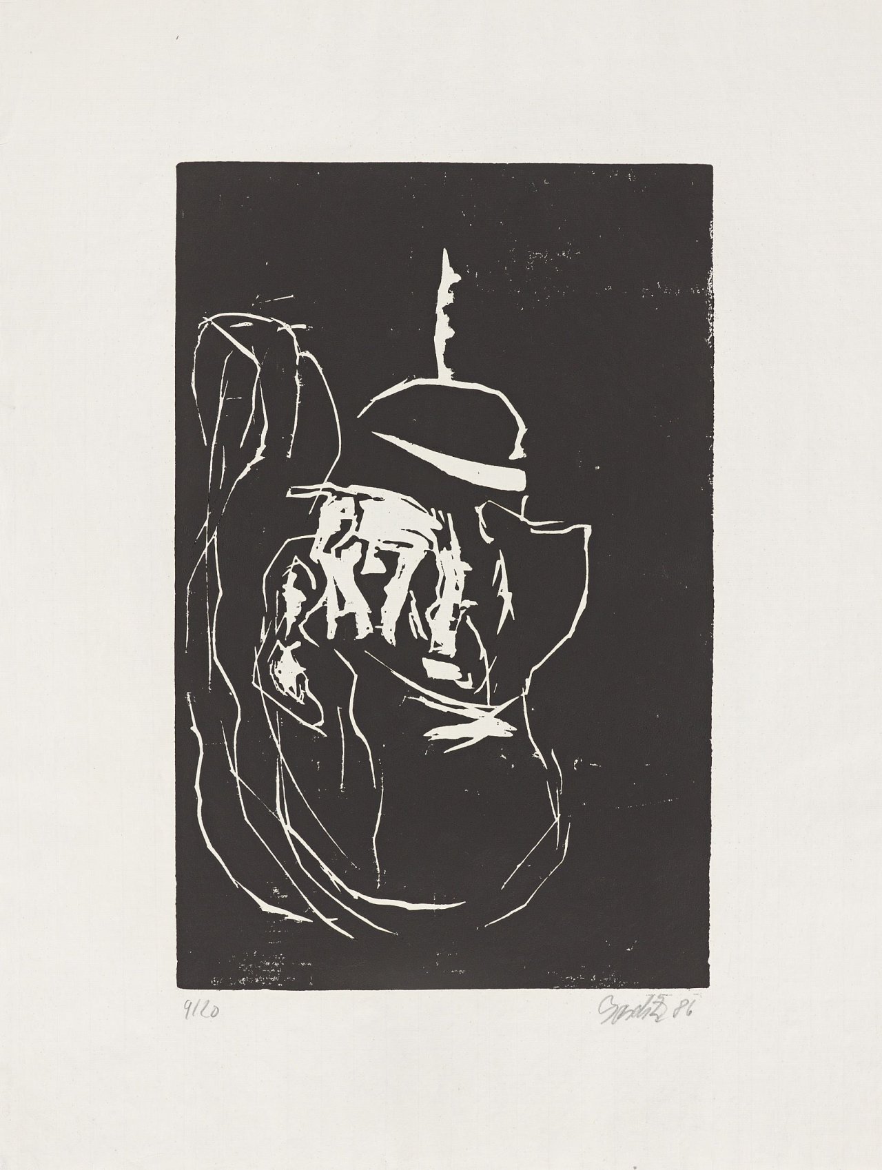 This picture shows the following artwork: Georg Baselitz. „Richard Wagner als Frau“. 1985/86.