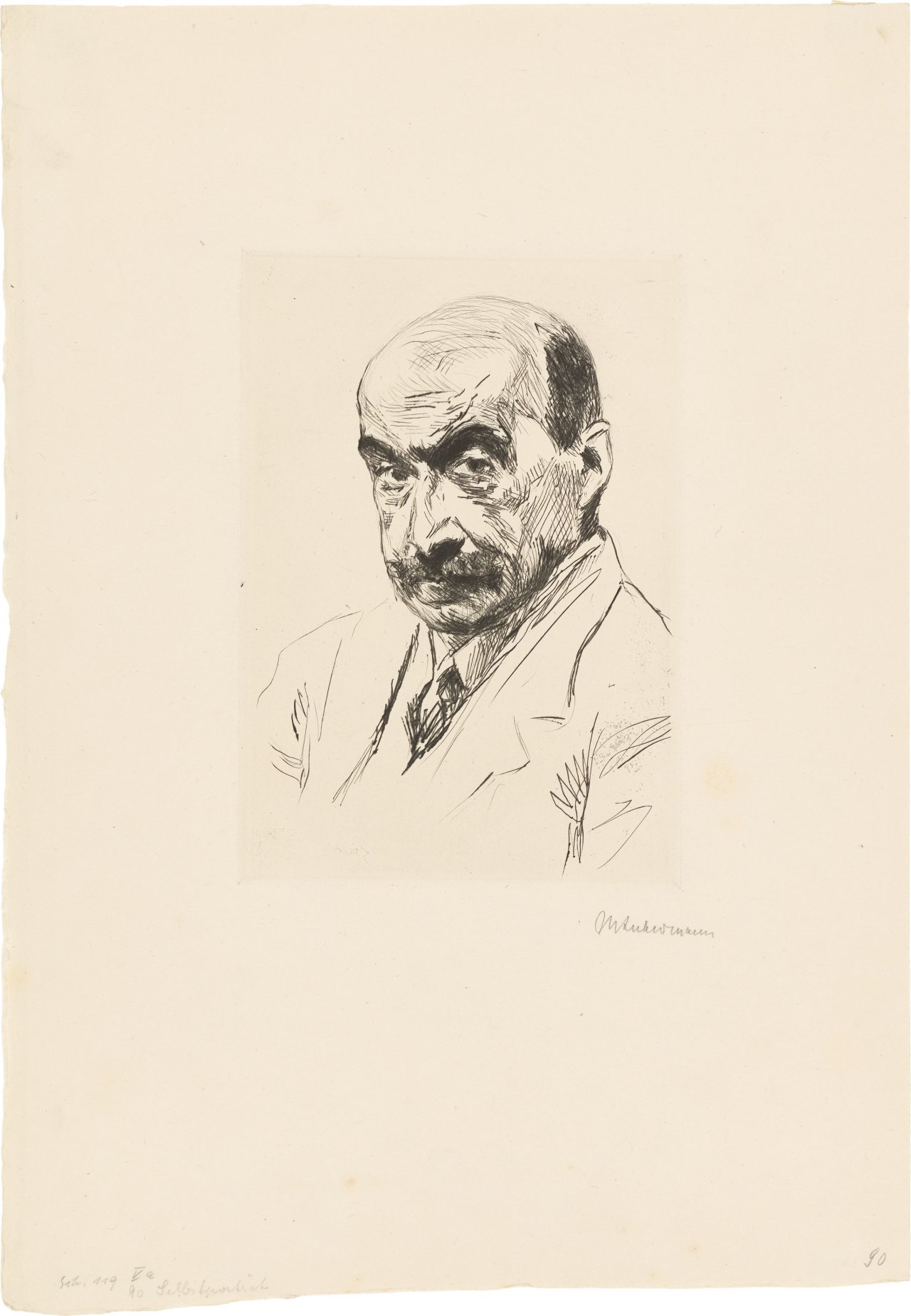Auf diesem Bild ist das folgende Kunstwerk zu sehen: Max Liebermann. „Selbstportrait“. 1911.