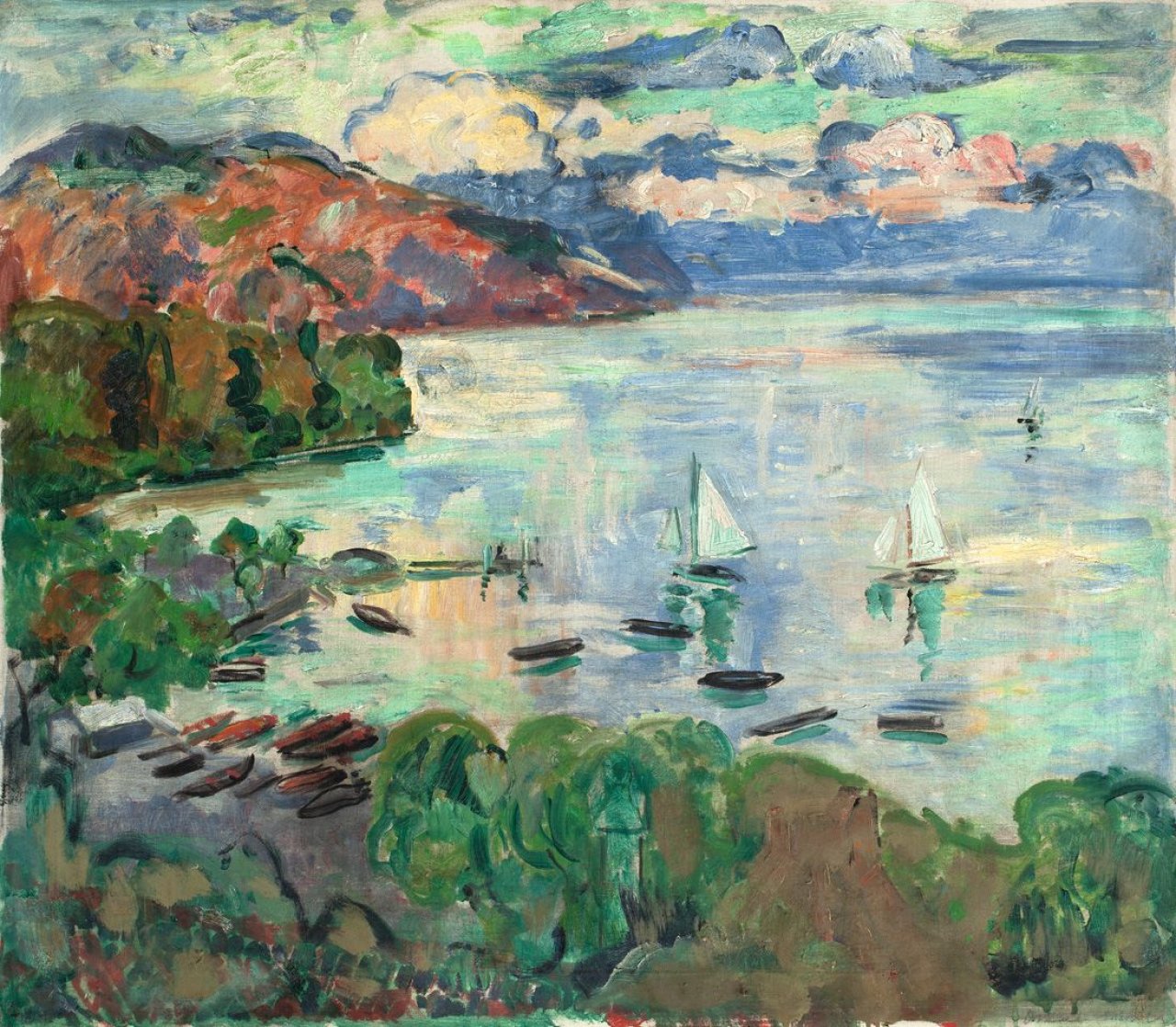 Auf diesem Bild ist das folgende Kunstwerk zu sehen: Oskar Moll. „Lausanne“. 1922/23.