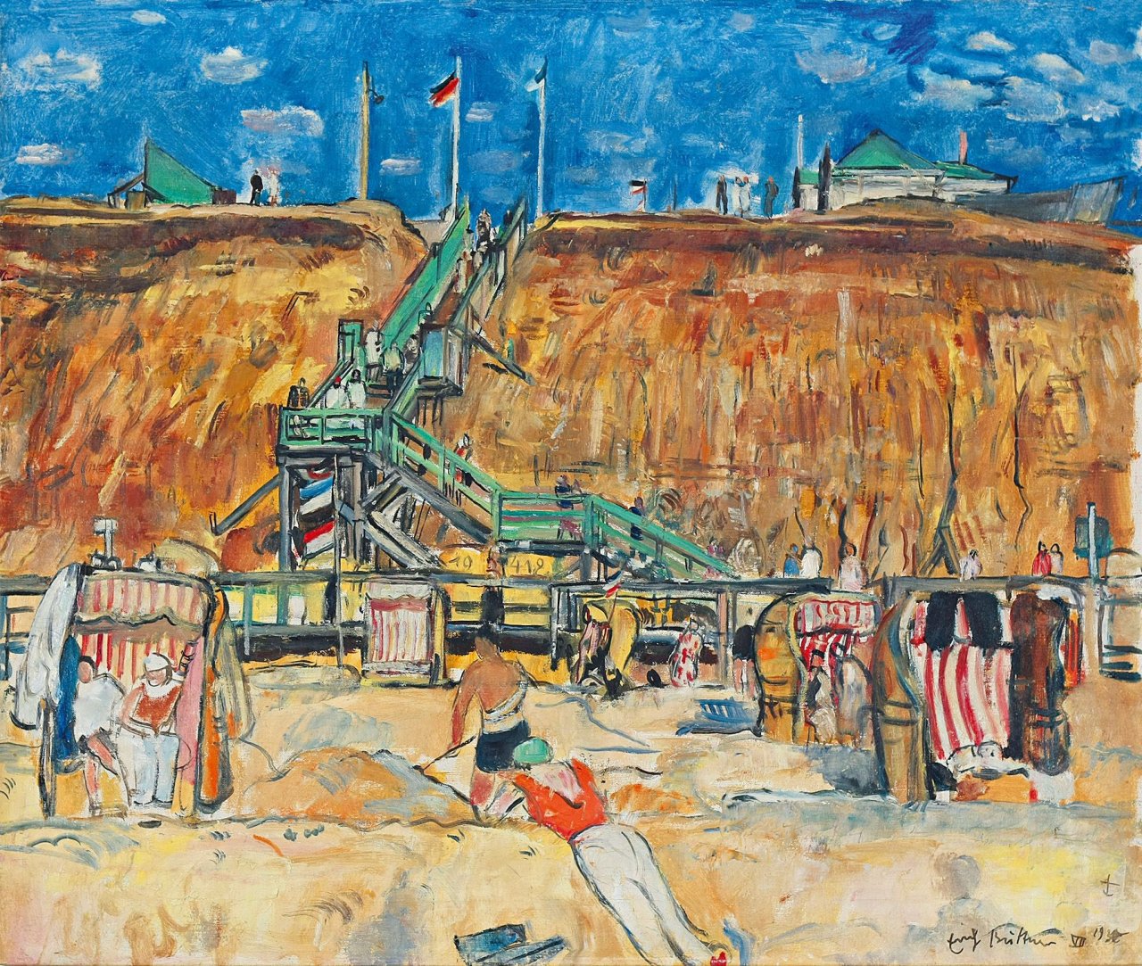 Auf diesem Bild ist das folgende Kunstwerk zu sehen: Erich Büttner. Strandszene. 1932.