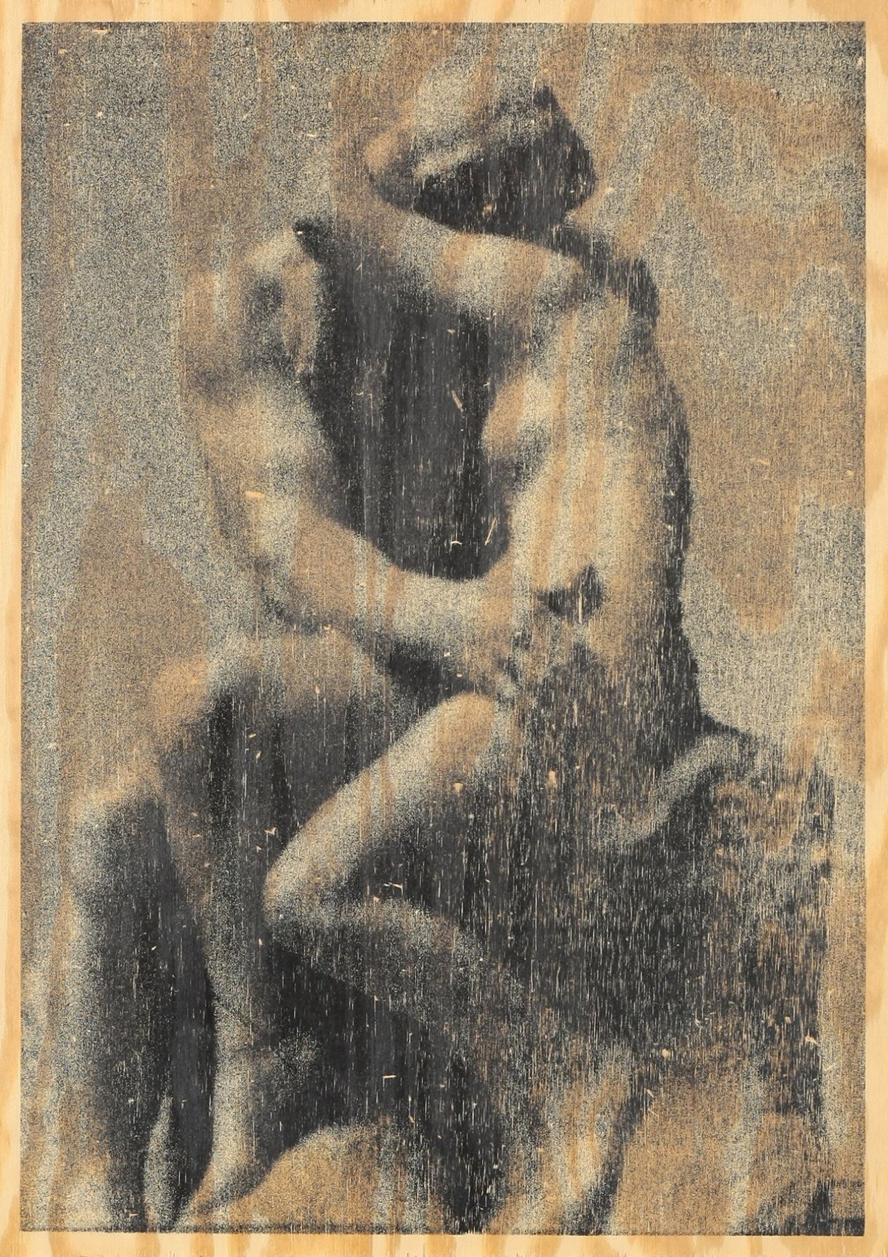 Auf diesem Bild ist das folgende Kunstwerk zu sehen: Stephan Balkenhol. „Kuss 2“. 2000.