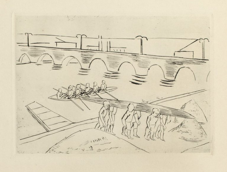 Auf diesem Bild ist das folgende Kunstwerk zu sehen: Max Beckmann. „Ruderer“. Um 1929-33.