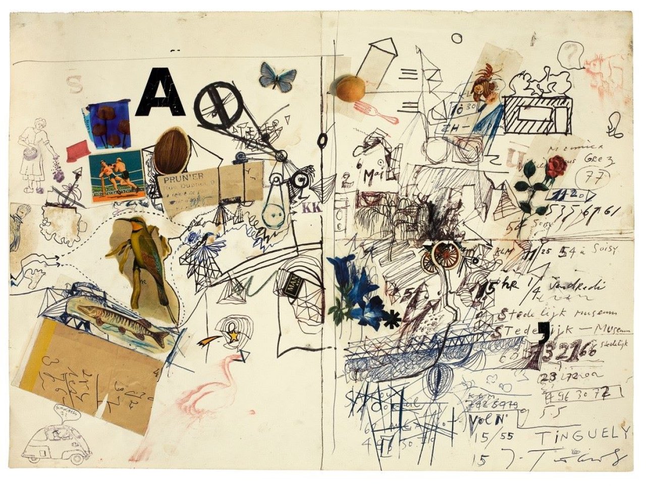 Auf diesem Bild ist das folgende Kunstwerk zu sehen: Jean Tinguely. Prunier. Um 1960.