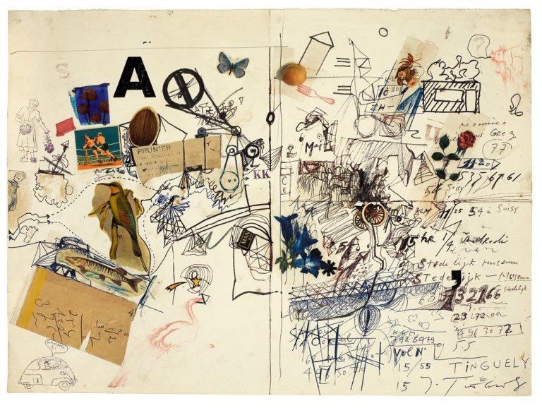 Auf diesem Bild ist das folgende Kunstwerk zu sehen: Jean Tinguely. Prunier. Um 1960.