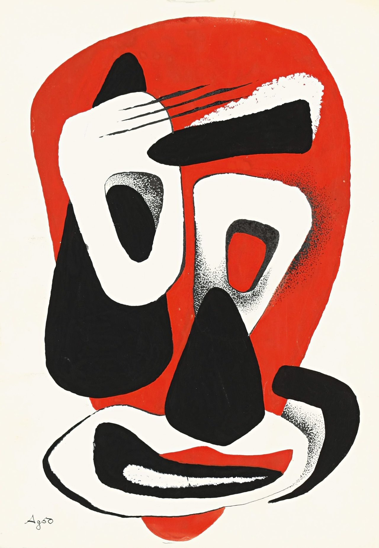 Auf diesem Bild ist das folgende Kunstwerk zu sehen: Rudolf Ausleger. Clown. 1950.