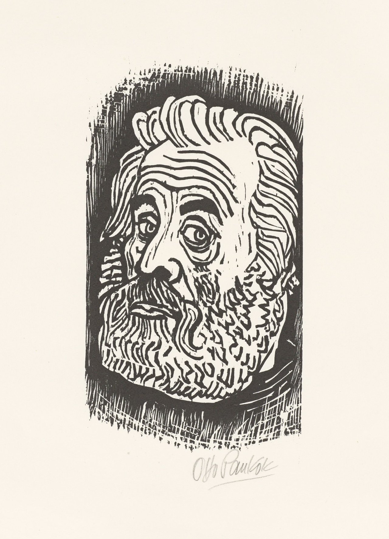 Auf diesem Bild ist das folgende Kunstwerk zu sehen: Otto Pankok. „Selbst“. 1947.