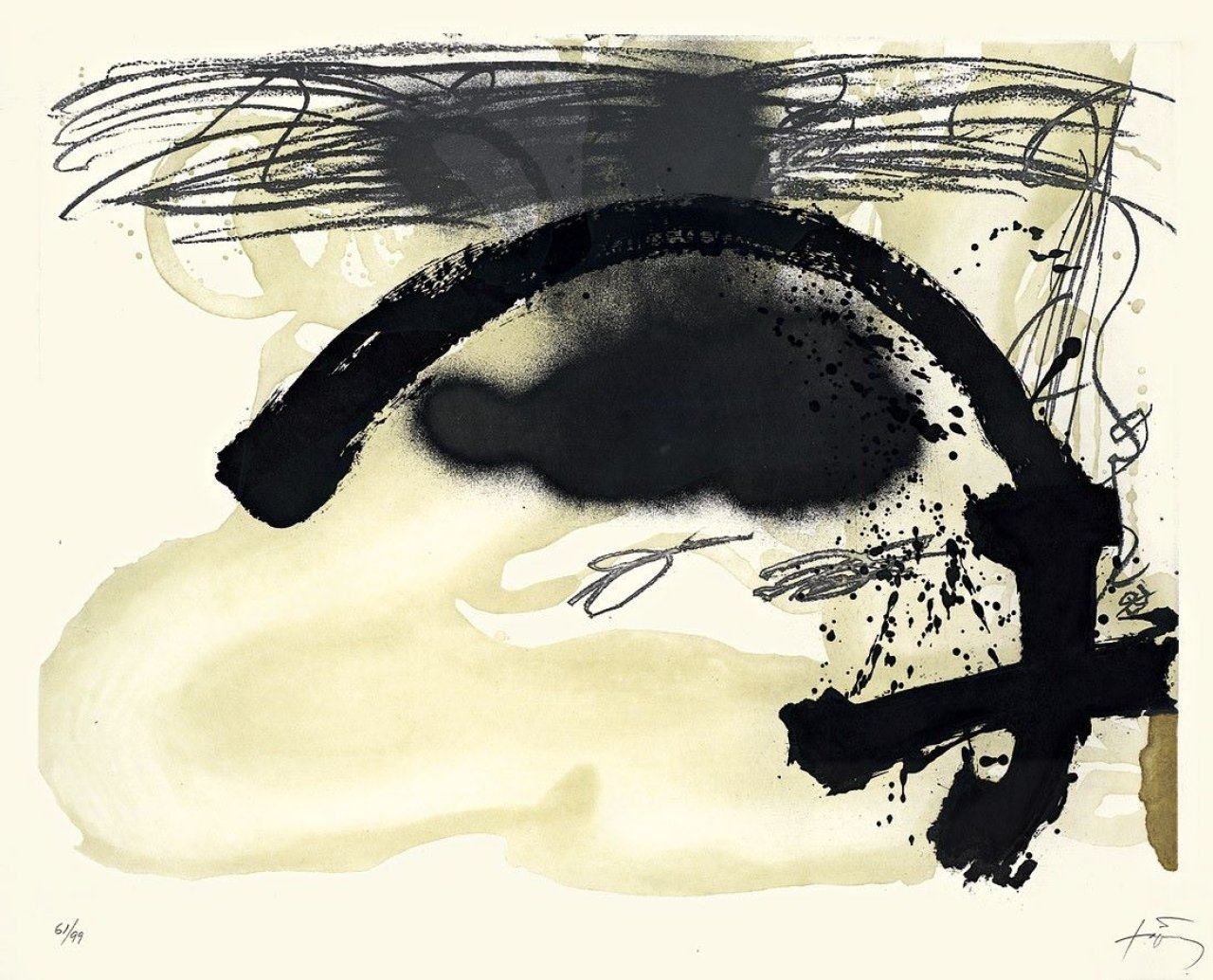 This picture shows the following artwork: Antoni Tàpies. „Arc i creu“. 1982.