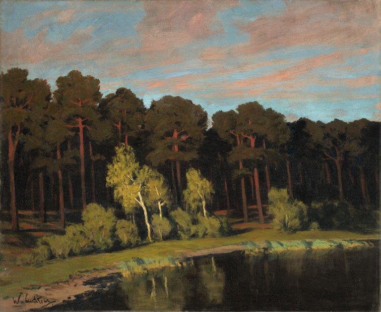 Auf diesem Bild ist das folgende Kunstwerk zu sehen: Walter Leistikow. Märkischer See. Um 1900.