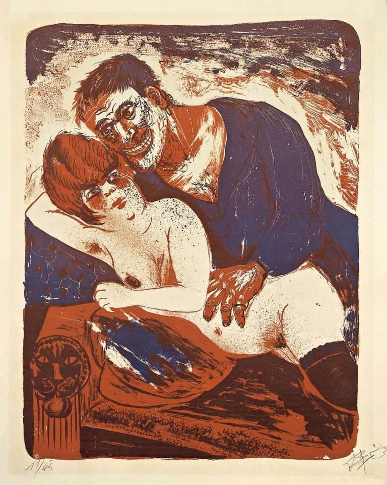 Auf diesem Bild ist das folgende Kunstwerk zu sehen: Otto Dix. „Matrose und Mädchen“. 1923.