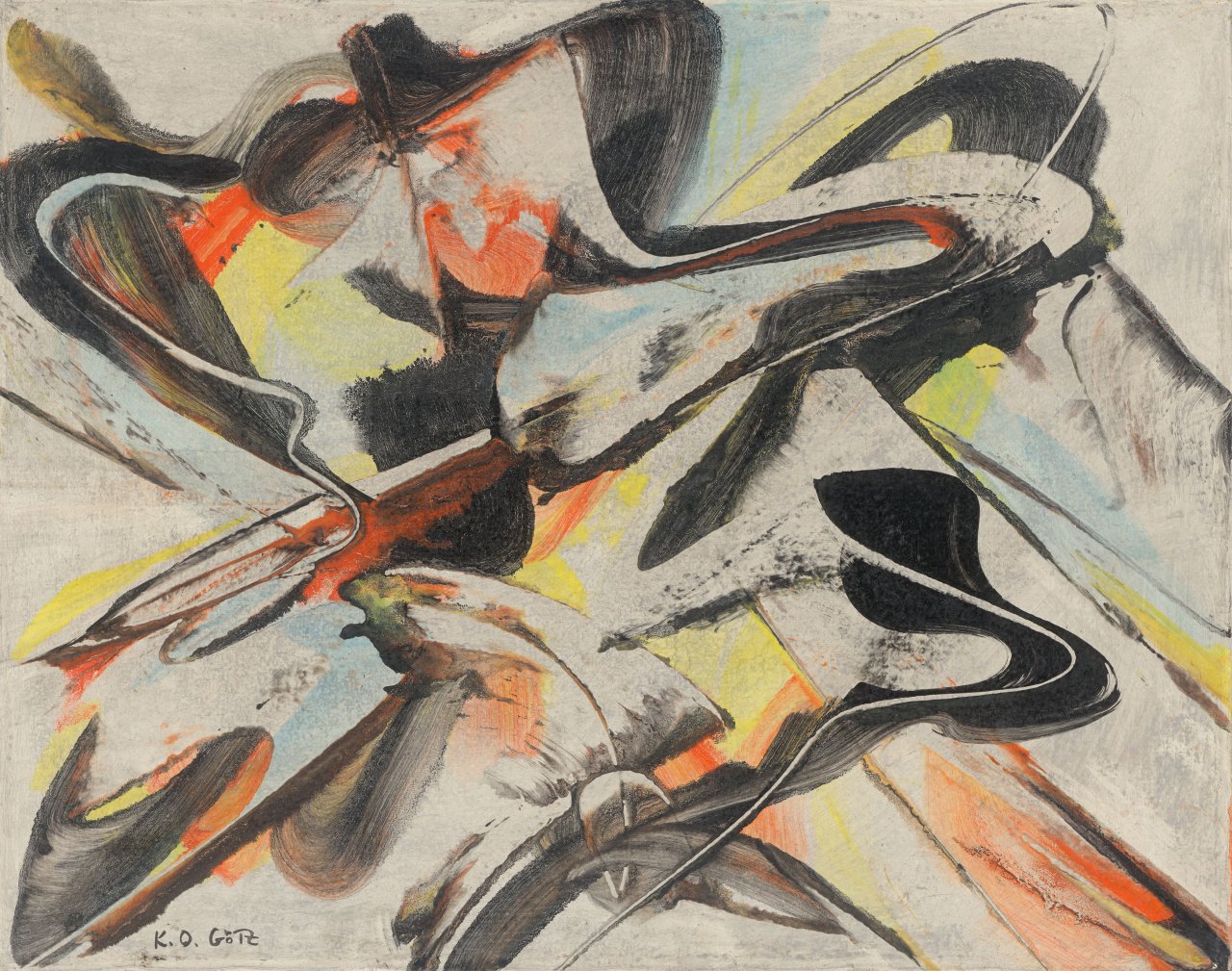 Auf diesem Bild ist das folgende Kunstwerk zu sehen: Karl Otto Götz. „Sept. 1953/II“. 1953.