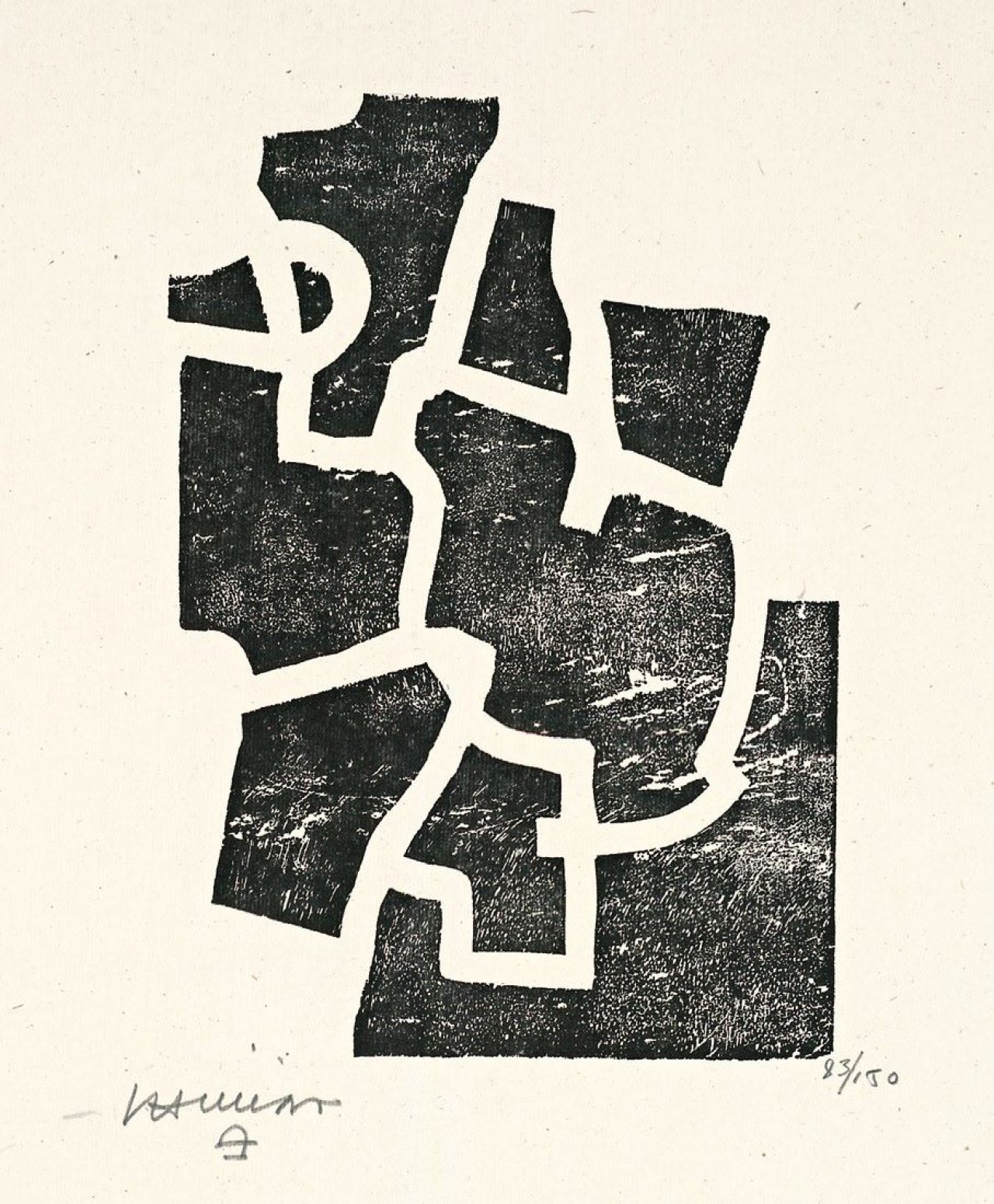 This picture shows the following artwork: Eduardo Chillida. „Sakondu“. 1968.
